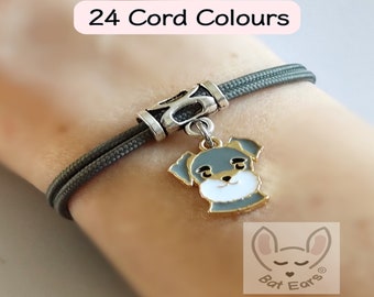 Schnauzer Bracelet Schnauzer Gift Personalised and Gift Bag Schnauzer Charm Love my Schnauzers