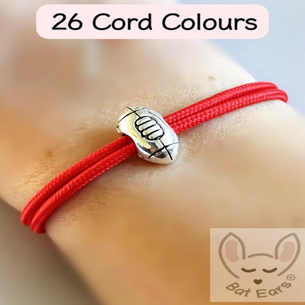 Rugby Ball Bracelet Rugby Gift Personalised with Gift Bag American Football Gift Gridiron