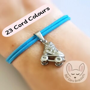 Roller Skate Bracelet Roller Skater Roller Skate Charm Roller Disco Gift Personalised Gift Adjustable Bracelet for Women Men Teens Kids