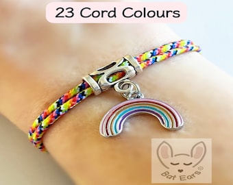 Rainbow Bracelet Rainbow Gift Personalised with Gift Bag Rainbow Charm Pride Gift Rainbow Bridge