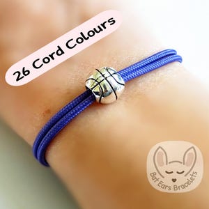 Netball Bracelet Netball Gift Charm Adjustable Cord Bracelet 25 Colours