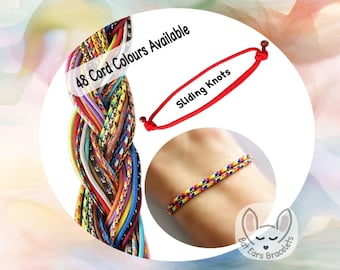 Paracord Bracelet, Surfer Bracelet, Waterproof Cord Bracelet, Friendship Bracelet, Adjustable Bracelet, Stacking Bracelet, 48 Colours