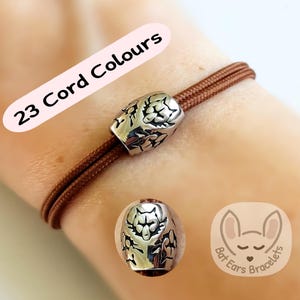 Wolf Bracelet Wolf Gift Charm Stainless Steel Adjustable Cord Bracelet 25 Colours