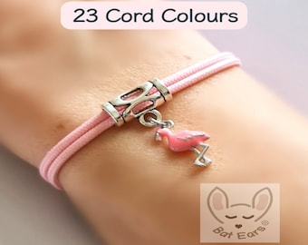 Flamingo Bracelet, Flamingo Gift, Personalised with Gift Bag, Flamingo Charm, Pretty Pink Flamingo, Be Different