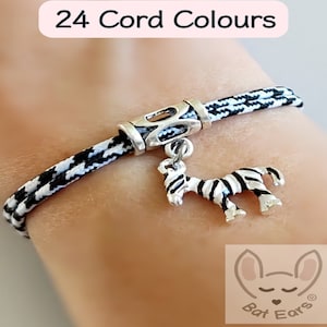 Zebra Bracelet Zebra Gift Personalised with Gift Bag Be a Zebra Charm Stand Out from the Crowd Be Different