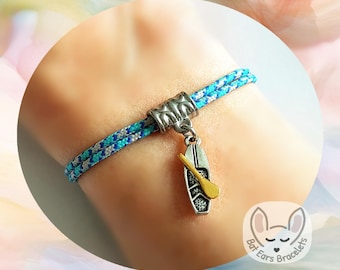 35 CORD COLOURS Paddle Board Bracelet SUP Paddle Board Charm PaddleBoarder Gift Adjustable Cord Bracelet Personalised Gift