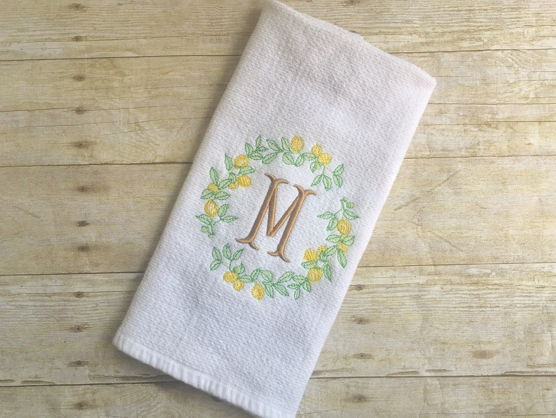Lemon Kitchen Towel, Personalized Kitchen Farmhouse Decor Etsy