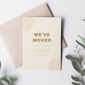 Faire-part personnalisé pour nouvelle maison Modèle de faire-part de déménagement personnalisé Cartes de changement d'adresse personnalisables Modèle de carte Nous avons déménagé
