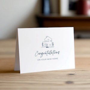Cartão de felicitações para casa nova moderna Canva Template Personalizado Home Sweet Home Minimalista Welcome Home Cartão de convite para inauguração de casa #E104c