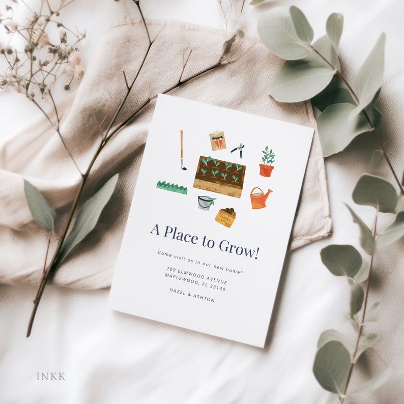 Personalized New Home Announcement Custom Moving Announcement Template