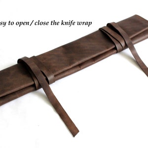 Knife Leather Roll; Leather Bag Leather pouch; Personalized Leather Utensils Roll, Knife Wrap, Tool Roll, Kit Roll