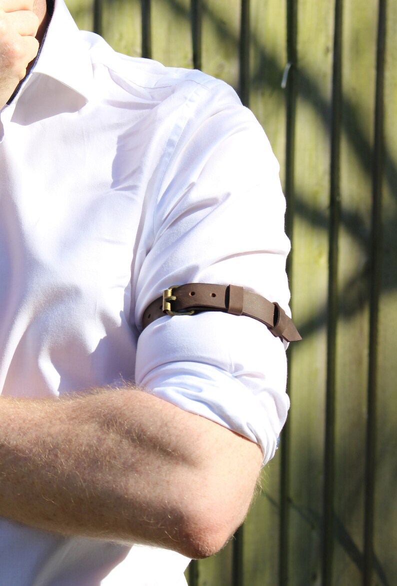 Sleeve Garters Arm Belts Leather Sleeve Garters Leather Arm Etsy