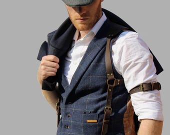 Leather Suspenders, Suspenders men, Suspenders Personalise, Leather Braces