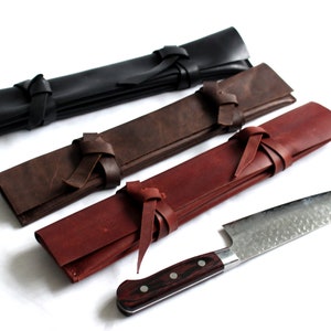 Knife Leather Roll | Chef-knife Bag | Storage Bag Handles Carry Case Kitchen | travel bag knives holder | for professionals