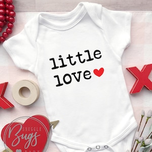 Valentine&#39;s Day Baby Bodysuit, Little Love Toddler Shirt, Baby Shower Gift, Cute Valentines Day Infant Bodysuit, First Valentine&#39;s Day.