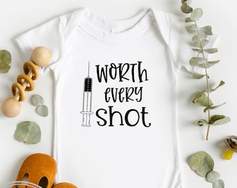 Worth Every Shot Baby Bodysuit: IVF Pregnancy Announcement