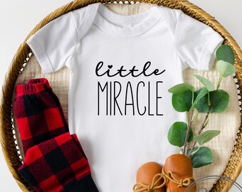 Little Miracle Baby Bodysuit, Pregnancy Announcement, IVF Baby
