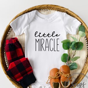 Pregnancy Announcement, Little Miracle  Baby Announcement,  Toddler Shirt, Baby Shower Gift, Kids Shirts, Little Miracle Bodysuit, IVF Baby.