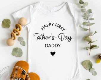 First Father's Day Baby Bodysuit, Gifts For Dad From Baby, Happy First Father's Day Bodysuit, Cute Father’s Day Infant Clothes.