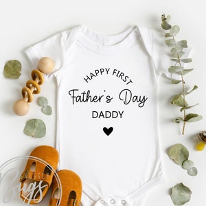 First Father's Day Baby Bodysuit, Gifts For Dad From Baby, Happy First Father's Day Bodysuit, Cute Father’s Day Infant Clothes.