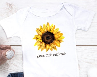 Sunflower Clipart Baby Custom/ Boutique/ Baby/ Bodysuit/ Onesie