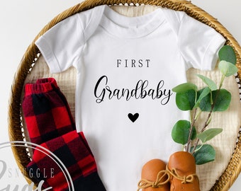 First Grandbaby Bodysuit: Pregnancy Announcement, Grandparent Gift