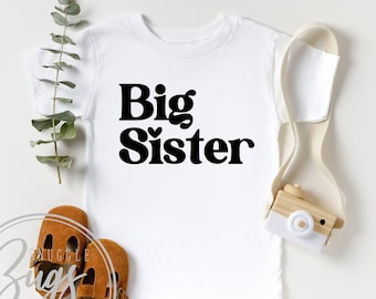 Big Sister Shirt, Big Sister Toddler Shirt, Pregnancy Announcement, Big Sister Baby Bodysuit, Pregnancy Surprise Shirt, new sibling gift.