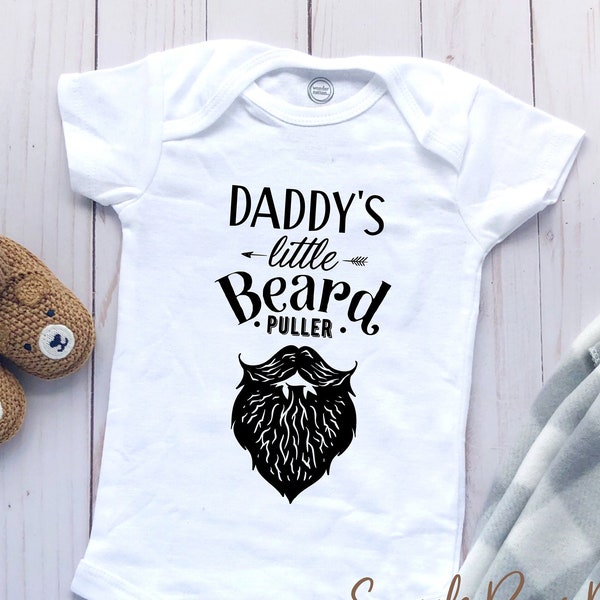 Daddy's Litttle Beard Puller Baby Bodysuit ,Fathers Day Gift From Baby, Beard Bodysuit, Funny Cute Baby Bodysuit, Baby Shower Gift, New Dad.