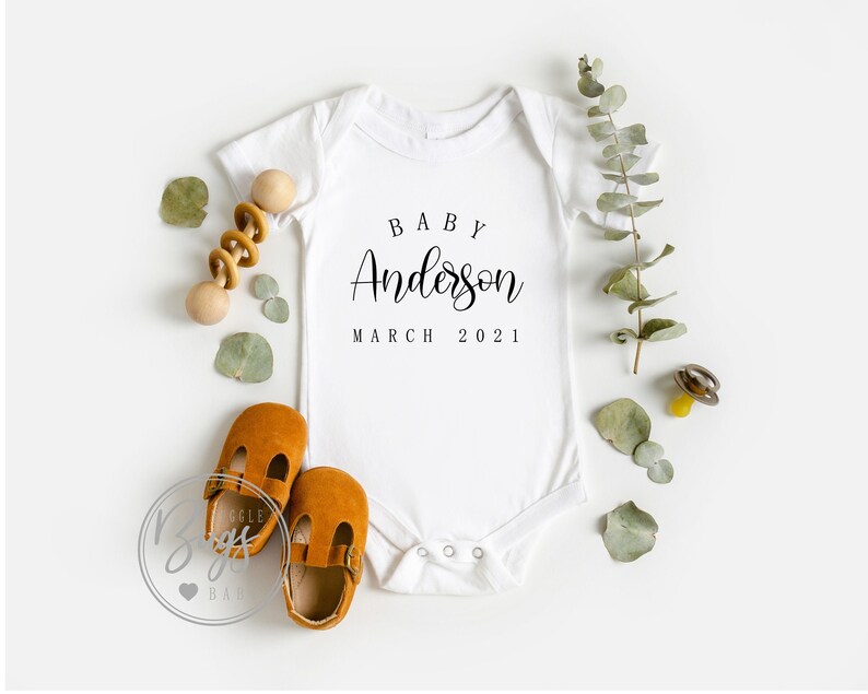 Pregnancy Announcement Baby Bodysuit Baby Announcement Etsy