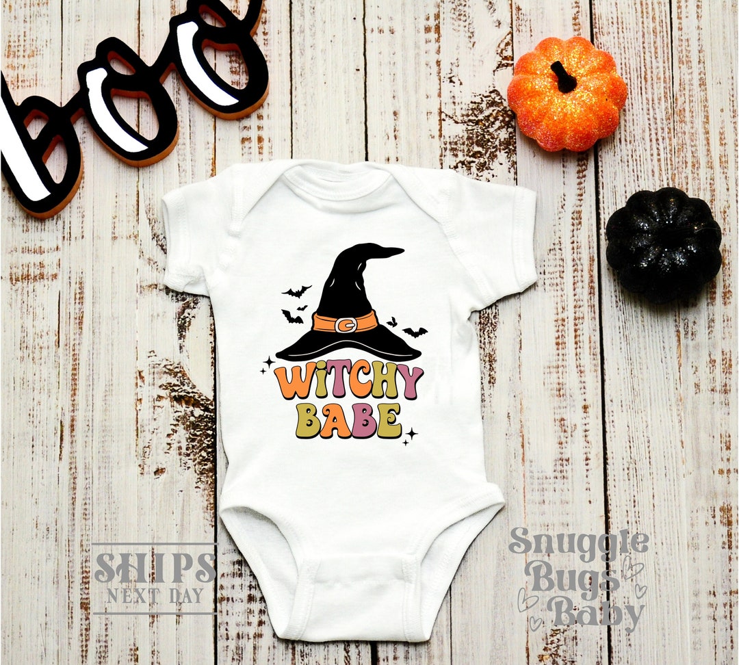 Witchy Babe Baby Bodysuit Halloween Infant Bodysuit Witch Toddler Tee