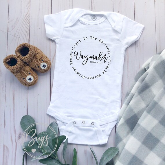 Waymaker Baby Body Suit, Waymaker Toddler Shirt, Way Maker, Miracle worker,promise keeper,light in The darkness,Christian Tee, Kids Tee.