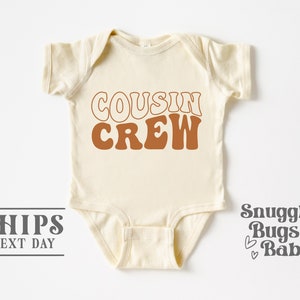 Cousin Crew Shirt, Retro Kids Cousin tshirt, Family Matching, Natural Toddler & Youth Tee
