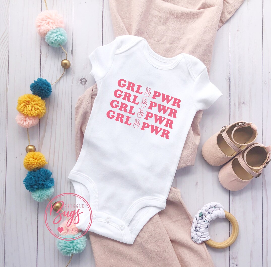 Girl Power Baby Bodysuit, Baby Girl Bodysuit, Cute Feminist Baby