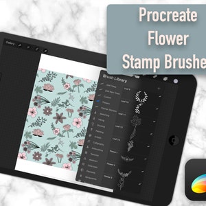 Flower and Leaf Procreate Stamps