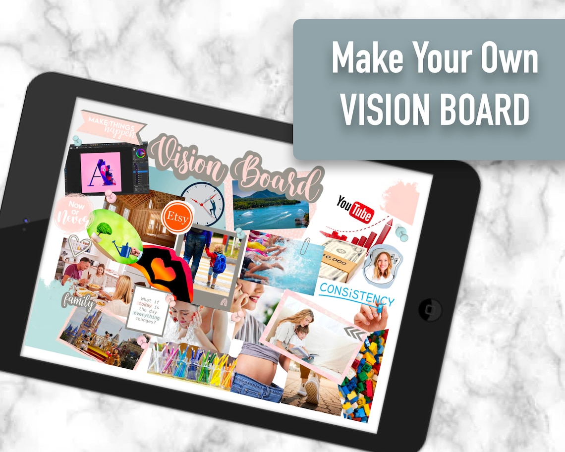 Digital Vision Board Digital Stickers - Etsy