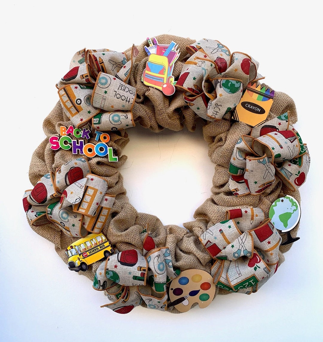 Back to School Teacher Appreciation Burlap Wreath - Etsy