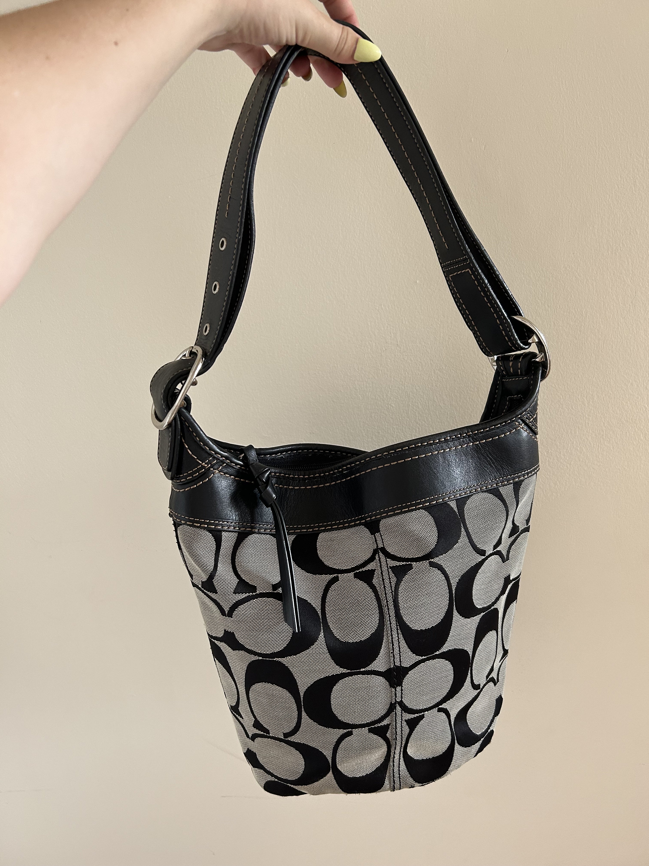 極美品 vintage coach old waist bag porch Rare Coach Vintage Black Pocket Waist Pouch. Belt Bag Size