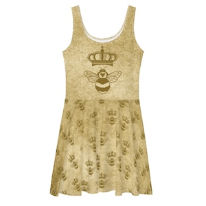 All Gold Queen Bee Skater Dress