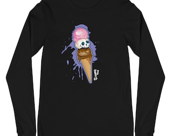 ADULT Ice Scream Unisex Long Sleeve Tee