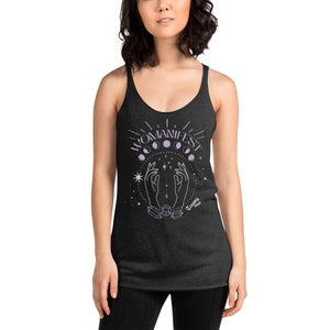 Womanifest vintage zwarte racerback-tanktop voor dames