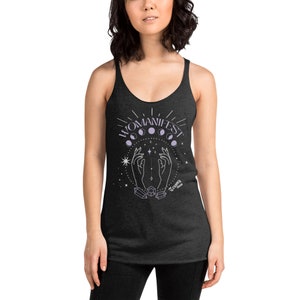 Womanifest Women's Vintage Black Racerback Tank