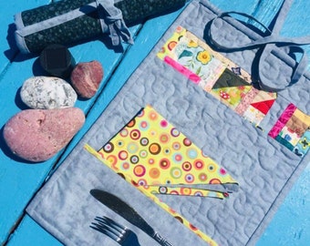 Picnic Placemat & Napkin Pattern: DIY Utensil Pocket (PDF Pattern)
