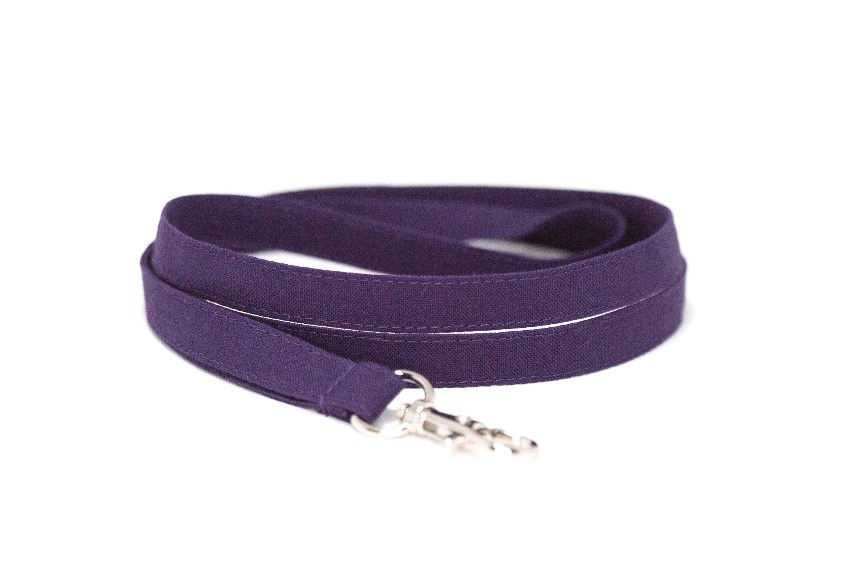 Midnight Purple Cotton Lanyard: Skinny ID Badge Holder