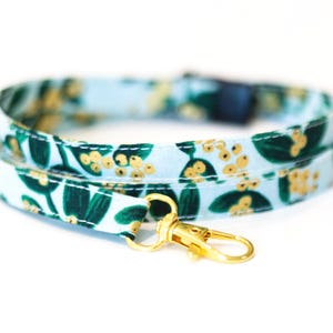 Rifle Paper Co. Mistletoe Lanyard: Cotton Fabric ID Badge Holder