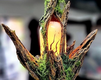 Versión amplia: Bastón de mago con luz LED llameante