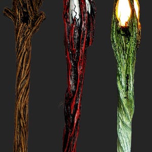 Slim vers: Wizards Staff with flaming LED light