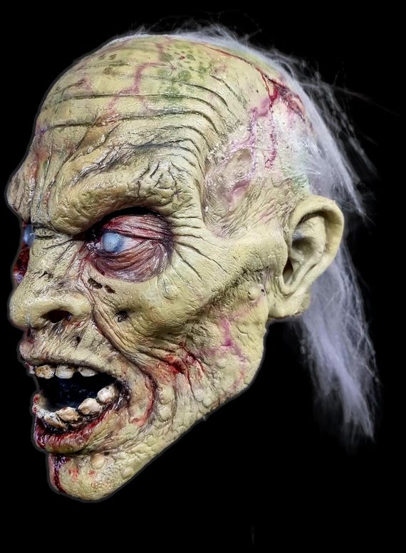 恐ろしいゾンビマスク：腐った死体、ハロウィーンLARP - Etsy 日本