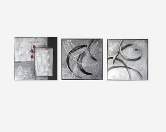 Amazon De Moderne Abstrakte Kunst Auf Leinwand Schwarz Weiss