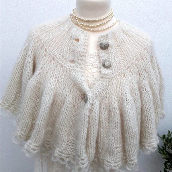 Cape de mariage Alpaga et Mohair