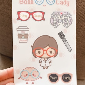 Optometry sticker sheet